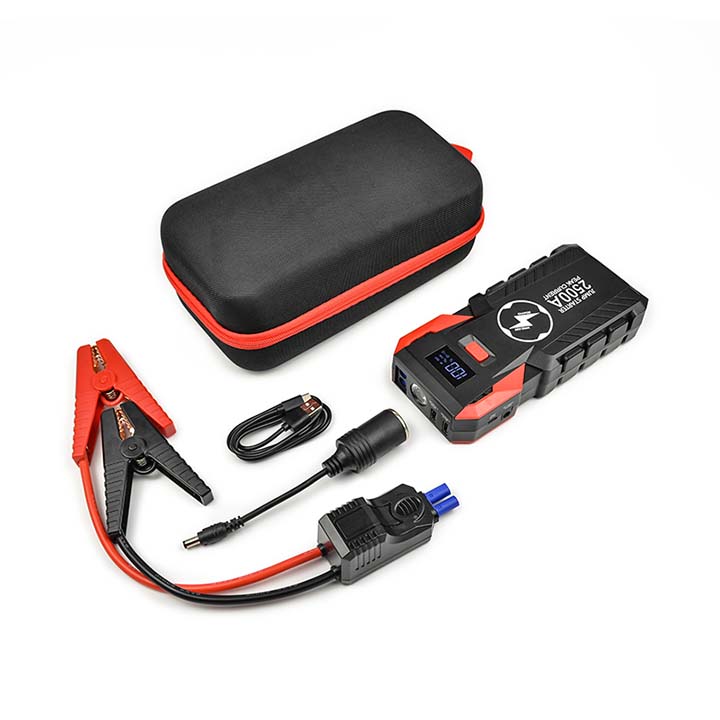 Arrancador de batería de coche 1200A, Banco de energía de 18000mAh